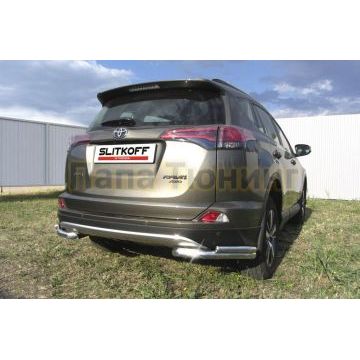 Уголки d57+d42 двойные Toyota RAV-4 2015-2019