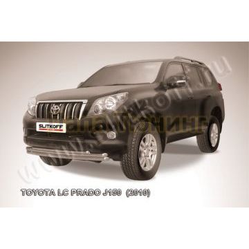 Защита переднего бампера d57+d57+d42 тройная радиусная Toyota Land Cruiser PRADO 150 2009-2013 Защита переднего бампера d57+d57+d42 тройная радиусная Toyota Land Cruiser PRADO 150 2009-2013