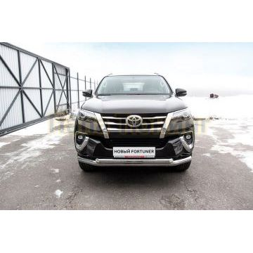 Защита переднего бампера d76+d57 двойная Toyota FORTUNER II ПОКОЛЕНИЕ 2015- Защита переднего бампера d76+d57 двойная Toyota FORTUNER II ПОКОЛЕНИЕ 2015-