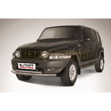 Защита переднего бампера d76+d57 двойная ТагАз TAGER 5 doors 2008-2012