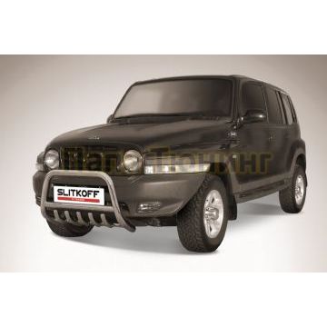 Кенгурятник d57 низкий с защитой картера ТагАз TAGER 5 doors 2008-2012