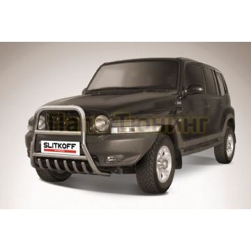 Кенгурятник d57 высокий с защитой картера ТагАз TAGER 5 doors 2008-2012