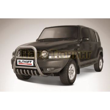 Кенгурятник d76 высокий с защитой картера ТагАз TAGER 5 doors 2008-2012