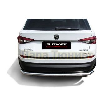 Защита заднего бампера D57 с гибам Skoda Kodiaq 2016- Защита заднего бампера D57 с гибам Skoda Kodiaq 2016-