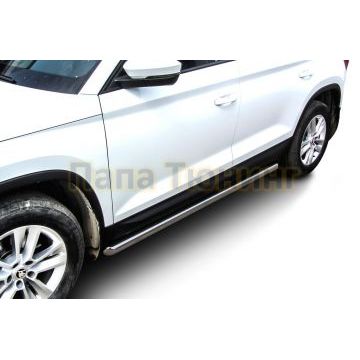 Защита порогов D57 труб Skoda Kodiaq 2016- Защита порогов D57 труб Skoda Kodiaq 2016-