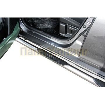 Защита порогов d76 с проступям Renault Duster 2021-