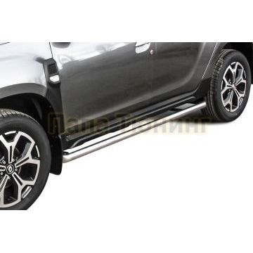 Защита порогов d57 труб Renault Duster 2021-