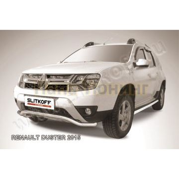 Защита переднего d57 бампера "волна" Renault DUSTER 2015-2021