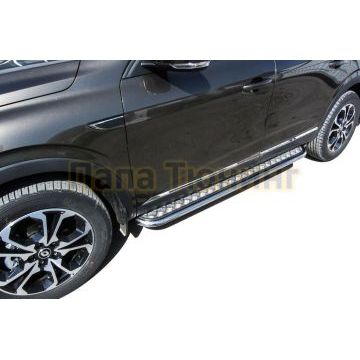 Защита порогов D42 с листом Renault ARKANA 2019- Защита порогов D42 с листом Renault ARKANA 2019-