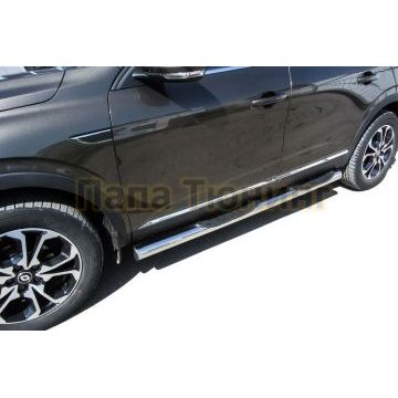 Защита порогов D76 с проступями Renault ARKANA 2019- Защита порогов D76 с проступями Renault ARKANA 2019-