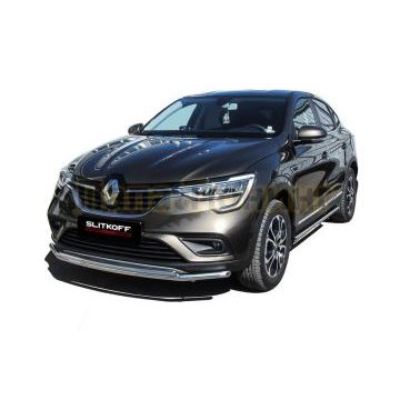 Защита переднего бампера D42+D32 двойная Renault ARKANA 2019- Защита переднего бампера D42+D32 двойная Renault ARKANA 2019-