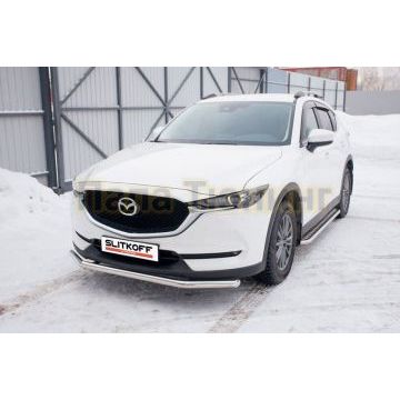 Защита переднего бампера d57 Mazda CX-5 2017-