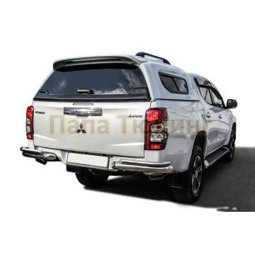 Уголки d76+d42, без бампера Mitsubishi L-200 2018- Уголки d76+d42, без бампера Mitsubishi L-200 2018-