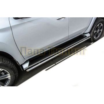 Защита штатного порога d42 Mitsubishi L-200 2018- Защита штатного порога d42 Mitsubishi L-200 2018-