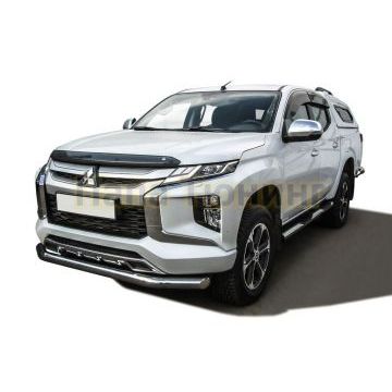 Защита переднего бампера d76 Mitsubishi L-200 2018- Защита переднего бампера d76 Mitsubishi L-200 2018-