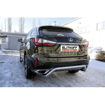 Защита заднего бампера d57 "скоба" Lexus RX-350 IV поколение 2015-2019