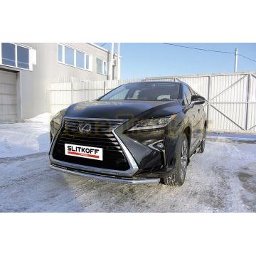 Защита переднего бампера d57 Lexus RX-350 IV поколение 2015-2019