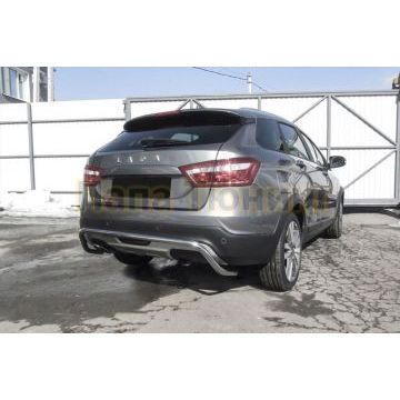 Защита заднего бампера d42 "скоба" Lada VESTA SW CROSS 2015- Защита заднего бампера d42 "скоба" Lada VESTA SW CROSS 2015-