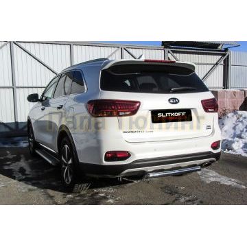 Защита заднего бампера D57 Kia SORENTO Prime 2017-2020