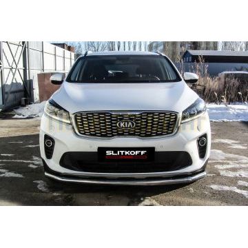 Защита переднего бампера D57 Kia SORENTO Prime 2017-2020