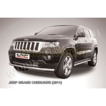 Защита переднего бампера d57 радиусная Jeep Grand Cherokee 2010-2013