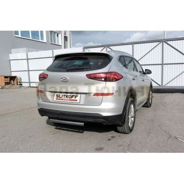 Защита заднего бампера d57 короткая Hyundai Tucson 2018-2021 Защита заднего бампера d57 короткая Hyundai Tucson 2018-2021