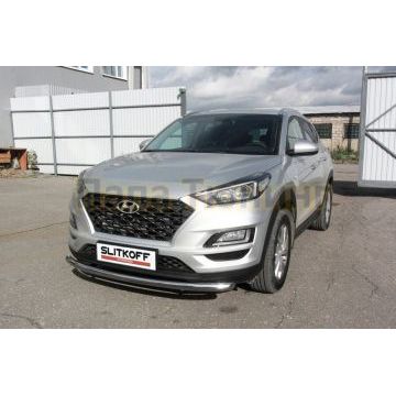 Защита переднего бампера d57 Hyundai Tucson 2018-2021 Защита переднего бампера d57 Hyundai Tucson 2018-2021