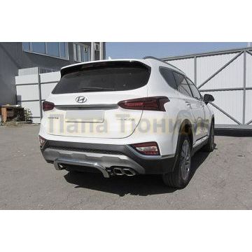 Защита заднего бампера d57 "скоба" Hyundai SANTA-FE 2018-2021
