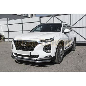 Защита переднего бампера d57 Hyundai SANTA-FE 2018-2021