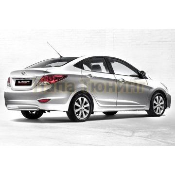 Защита заднего бампера d42 Hyundai SOLARIS седан 2010-2014