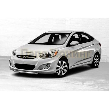 Защита переднего бампера d42 Hyundai SOLARIS седан 2010-2014