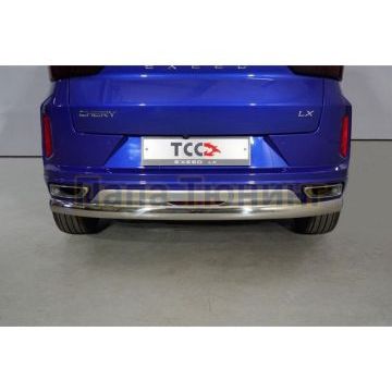 Защита задняя (овальная) 75х42 мм ТСС для Exeed LX 1.5L Turbo 2WD 2022-