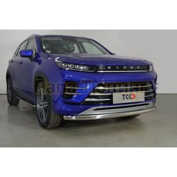 Защита передняя нижняя 60,3 мм ТСС для Exeed LX 1.5L Turbo 2WD 2022-