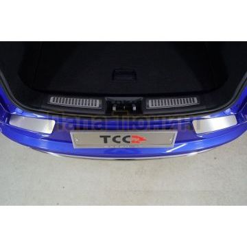 Накладки на задний бампер (лист шлифованный) 2шт ТСС для Exeed LX 1.5L Turbo 2WD 2022-