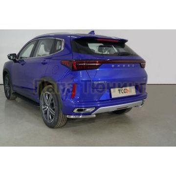 Защита задняя (уголки) 42,4 мм ТСС для Exeed LX 1.5L Turbo 2WD 2022-
