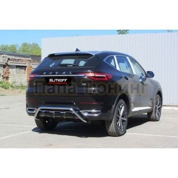Защита заднего бампера d42 "Скоба" Haval F7/F7X 2019-2022