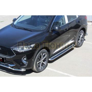 Защита порогов d57 с листом Haval F7/F7X 2019-