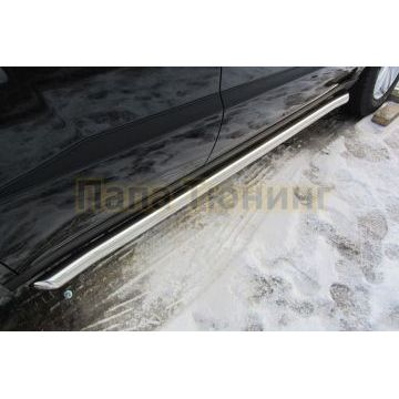 Защита штатных порогов труба с загибами 57 мм Slitkoff для Geely Emgrand X7 2016-2019 Защита штатных порогов труба с загибами 57 мм Slitkoff для Geely Emgrand X7 2016-2019