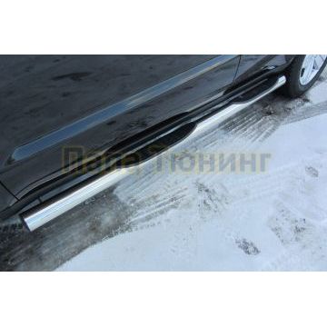 Пороги d76 с проступями Geely Emgrand X7 2016-2019