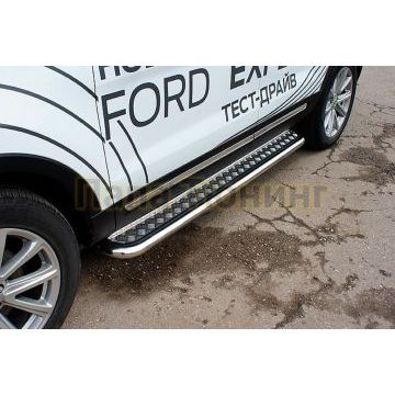 Защита порогов d57 с листом Ford EXPLORER 2017-