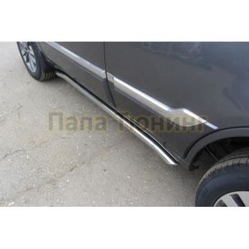 Защита порогов d57 с гибами Chery TIGGO 3 2014-2020