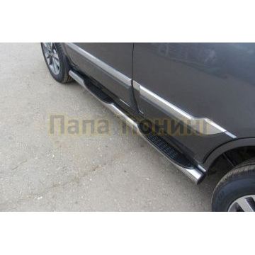 Защита порогов d76 с проступями Chery TIGGO 3 2014-2020