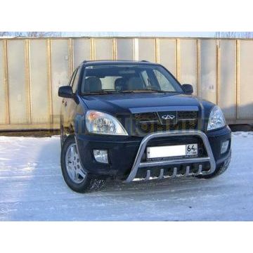 Кенгурятник низкий d57 c защитой картера Chery TIGGO 2005-2013