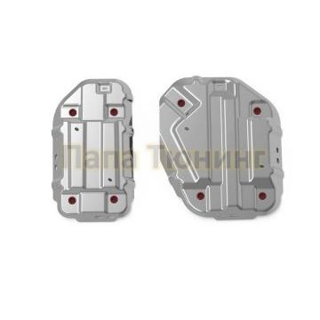 Защита картера + КПП Алюминий АвтоБРОНЯ Lada Vesta Sport, V - 1.8 2018-/Lada Vesta SW Cross, V - 1.6; 1.8, включая СVT 2017-/Lada Vesta SW, V - 1.6; 1.8, включая СVT 2017-/Lada Vesta, V - 1.6; 1.8, включая СVT 2015-