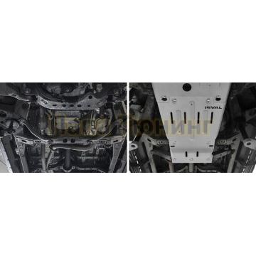 Защита КПП + РК Алюминий RIVAL Toyota Tacoma, V - 3.5 2015-