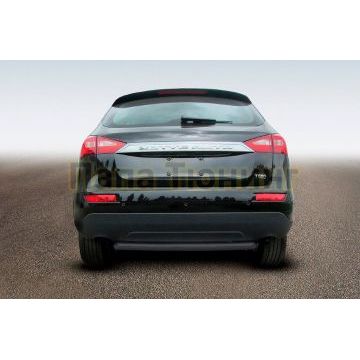 Защита заднего бампера d57 радиусная черная Zotye T600 2013- Защита заднего бампера d57 радиусная черная Zotye T600 2013-