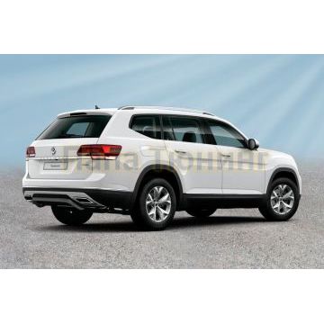 Защита заднего бампера d57 "скоба" черная Volkswagen Teramont 2017-2020 Защита заднего бампера d57 "скоба" черная Volkswagen Teramont 2017-2020