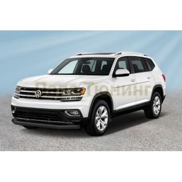 Защита переднего бампера d76 черная Volkswagen Teramont 2017-2020 Защита переднего бампера d76 черная Volkswagen Teramont 2017-2020