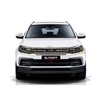 Защита переднего бампера d57 черная Zotye Coupa 2018- Защита переднего бампера d57 черная Zotye Coupa 2018-