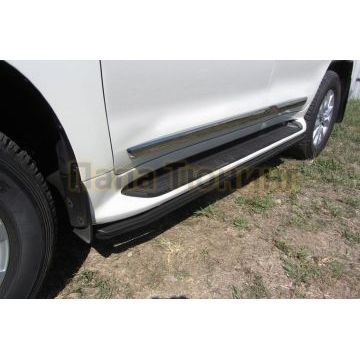 Защита штатного порога d42 черная Toyota Land Cruiser Prado 150 2017-2020 Защита штатного порога d42 черная Toyota Land Cruiser Prado 150 2017-2020